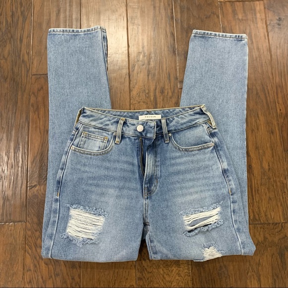 Pacsun patchwork dyed contrast paneled colorblock mom jean size 23 EUC - Picture 5 of 9